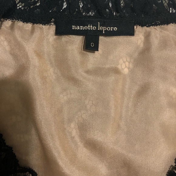 Nanette Lepore Black Lace Top - Picture 3 of 6